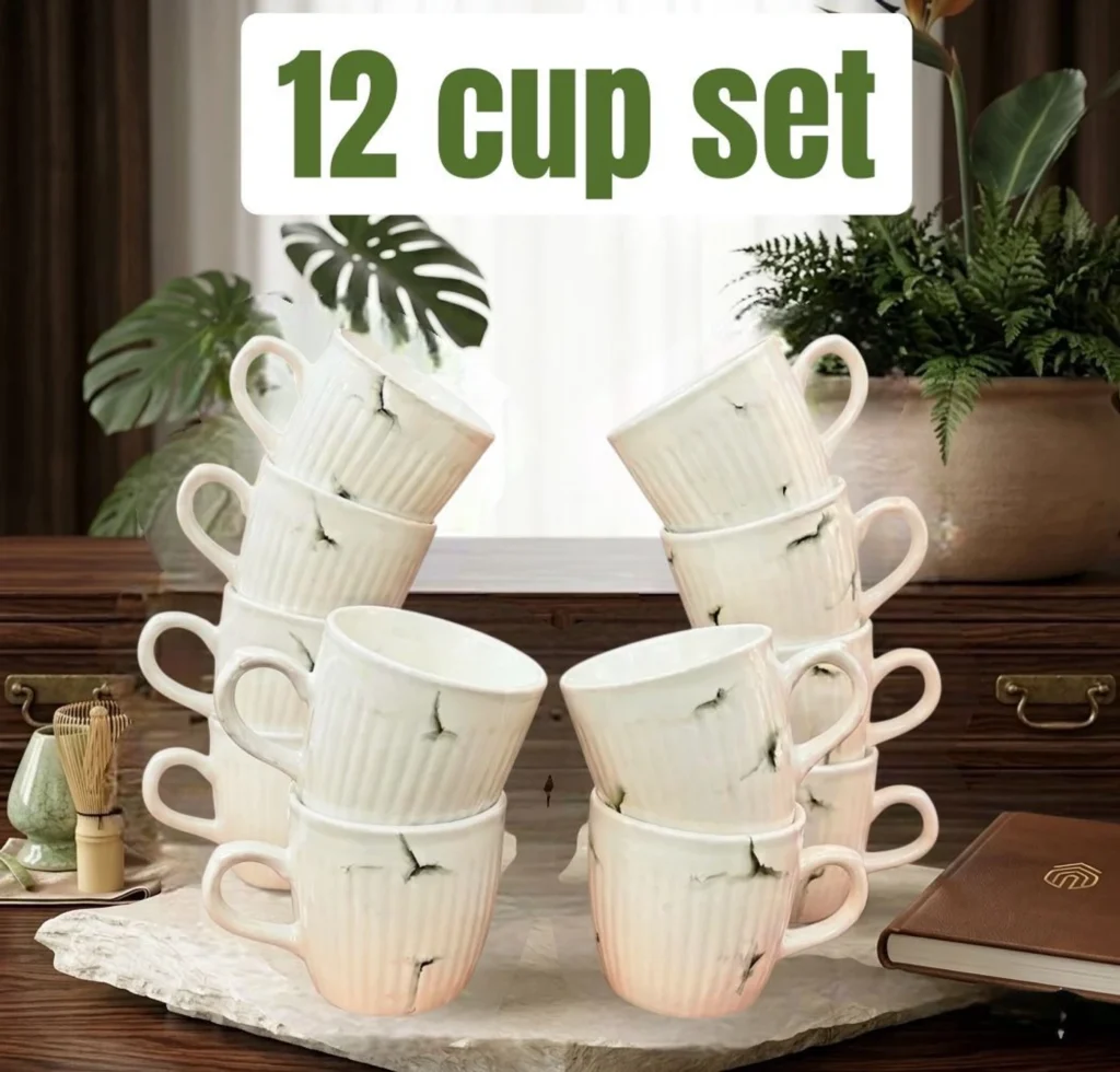 GALAXYCERAMICS Ceramic (White, Green, Cup)